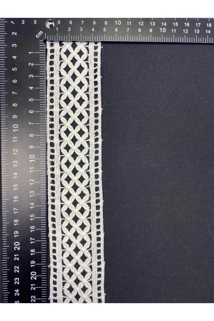 6135-METRE 5,5 cm Ham Yerli Mat Polyester Güpür Brode Bant