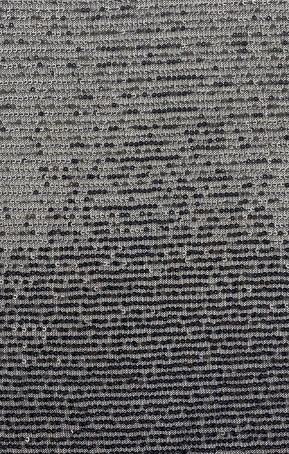 Zara Payetli Siyah Pullu Kumaş - 130 cm