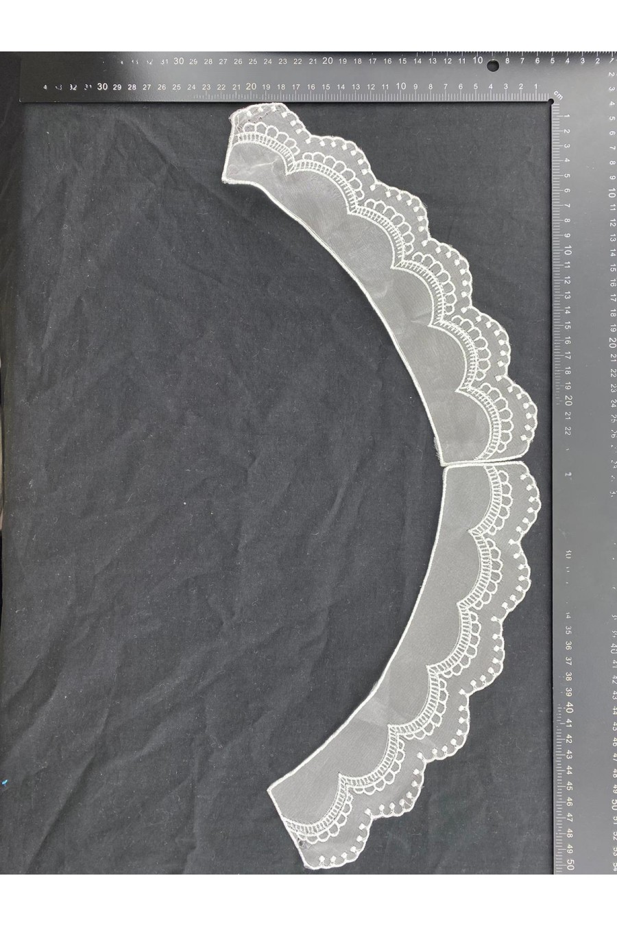 Beyaz Organze Polyester Yaka Bant