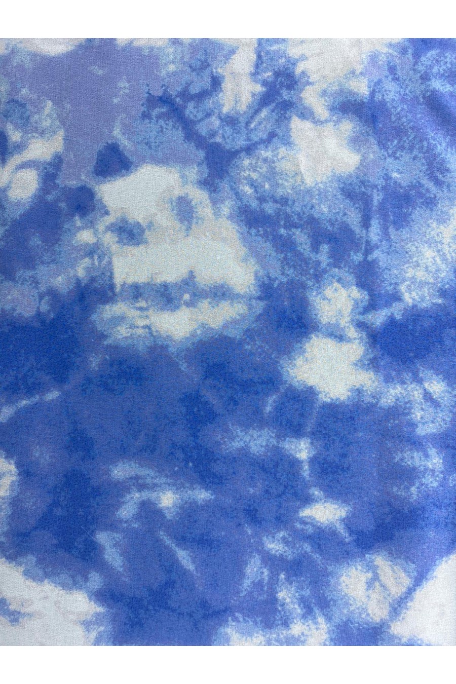 Mavi-Beyaz Dijital Baskılı Şifon Kumaş, 150 cm