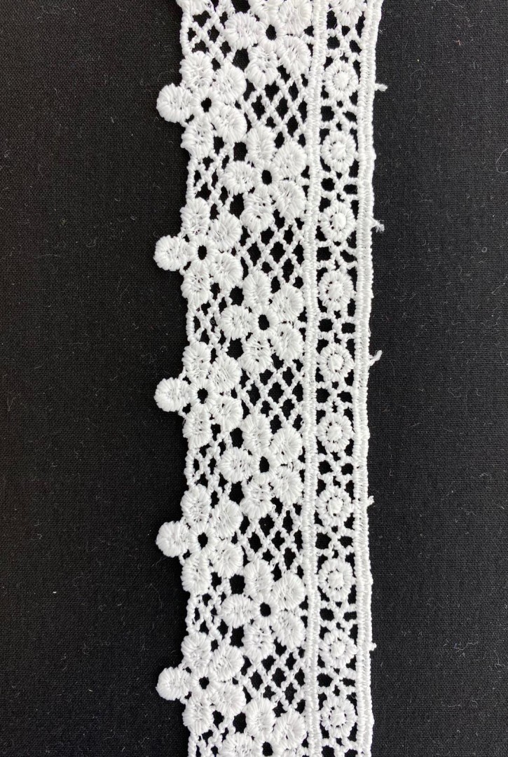 Ham Düz Güpür Brode Bant - Yerli Polyester (5856)