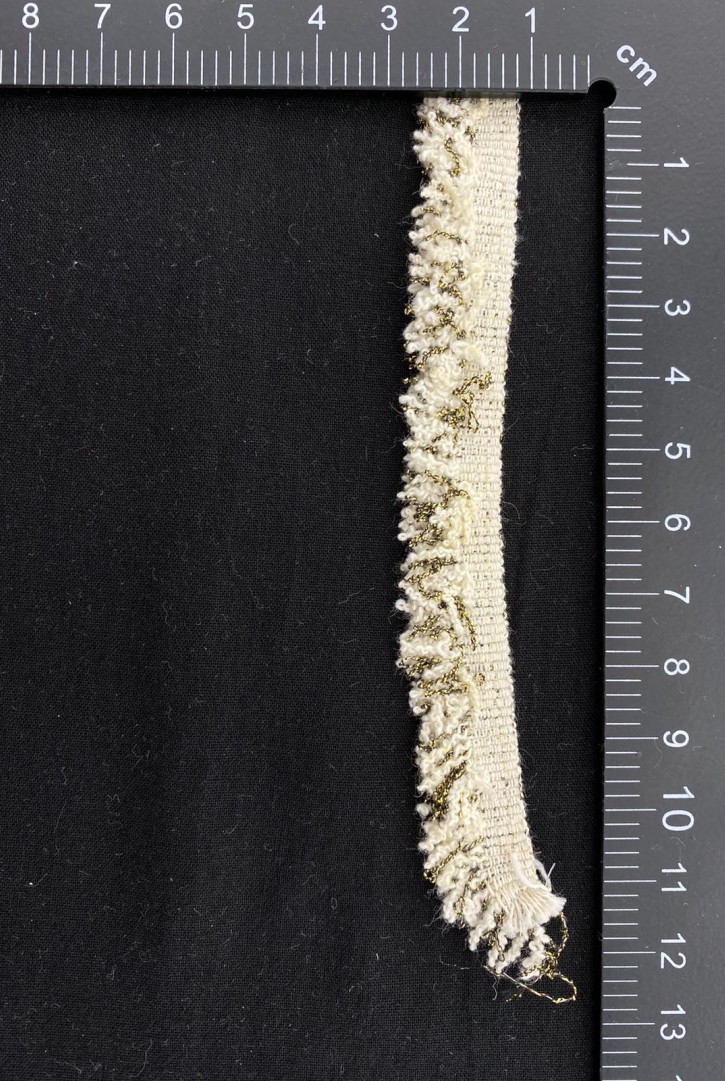 Ham Renkli Simli Saçak Bant