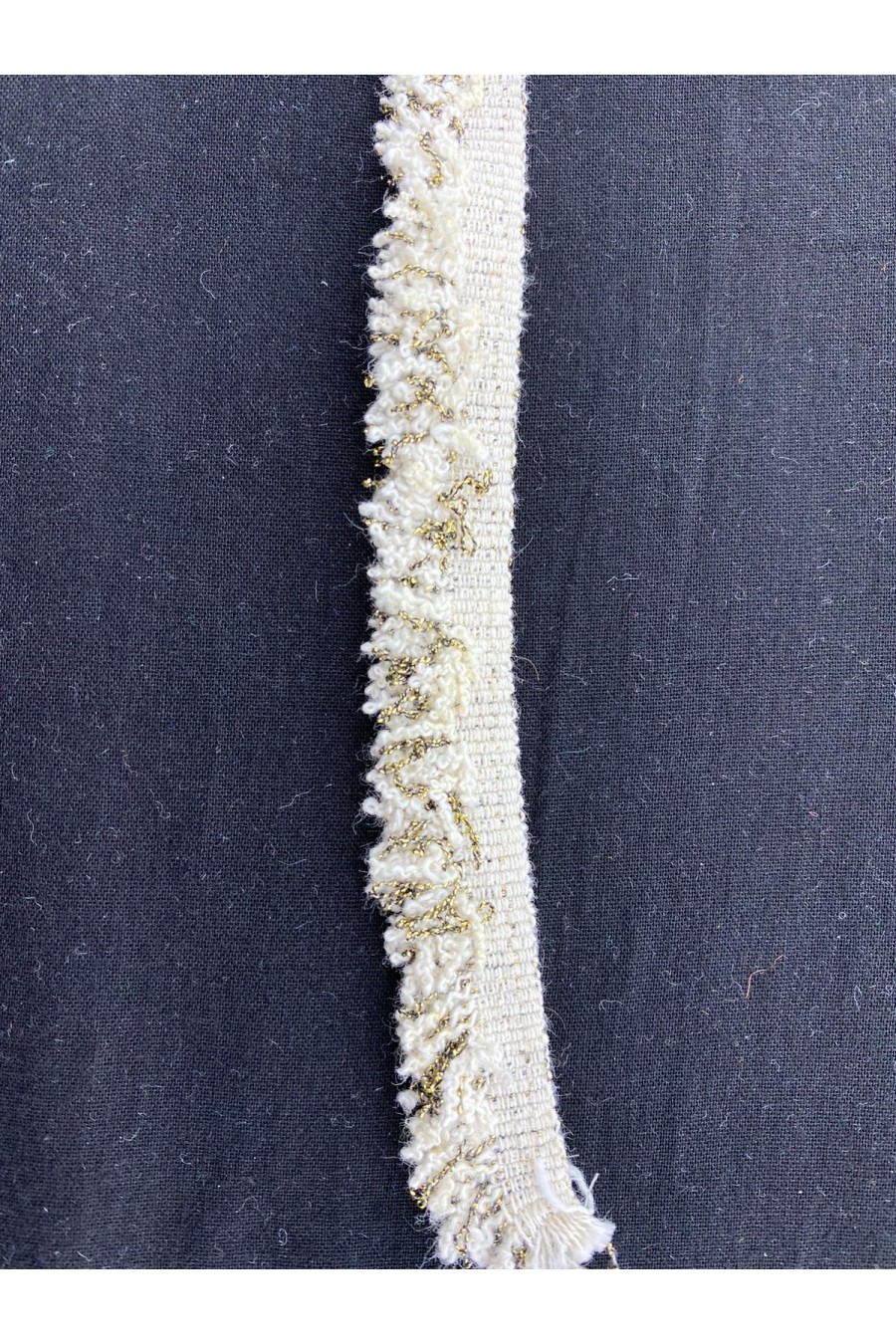 Ham Renkli Simli Saçak Bant