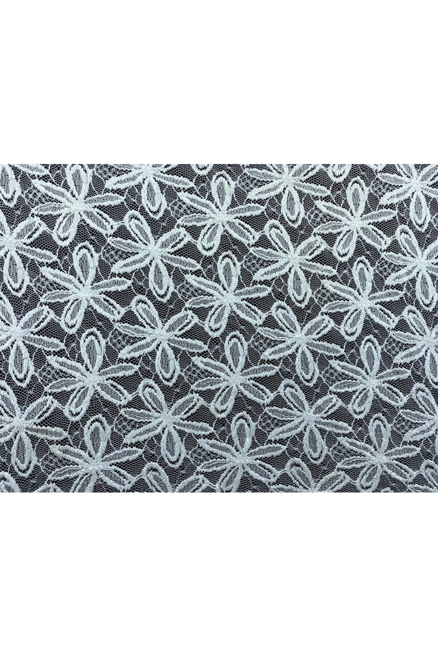 Kabartmalı Fikseli Polyester Dantel Kumaş, 150 cm