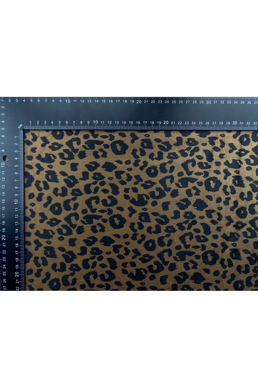 22576 KUMAŞ/YERLİ/LEZ/POLYESTER/SÜET/LEOPAR BASKILI/KAHVERENGİ/155 CM