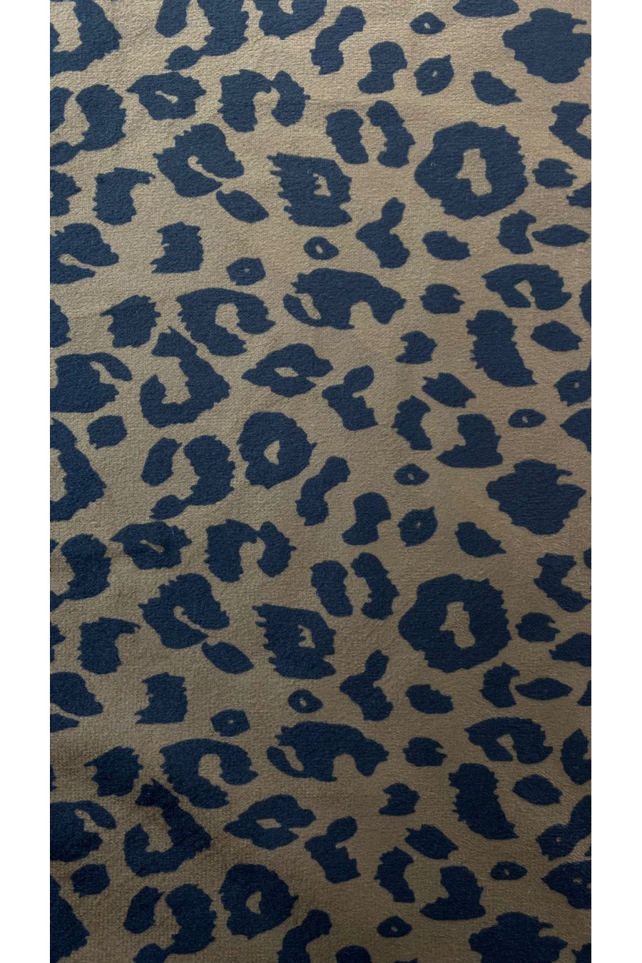 22576 KUMAŞ/YERLİ/LEZ/POLYESTER/SÜET/LEOPAR BASKILI/KAHVERENGİ/155 CM