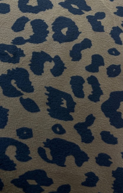 22576 KUMAŞ/YERLİ/LEZ/POLYESTER/SÜET/LEOPAR BASKILI/KAHVERENGİ/155 CM