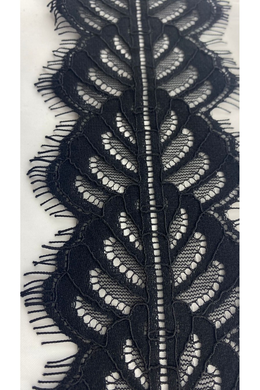 22962 DANTEL/İTHAL/BANT/PAMUK POLYESTER/KORDLU/SİYAH/8,5 CM