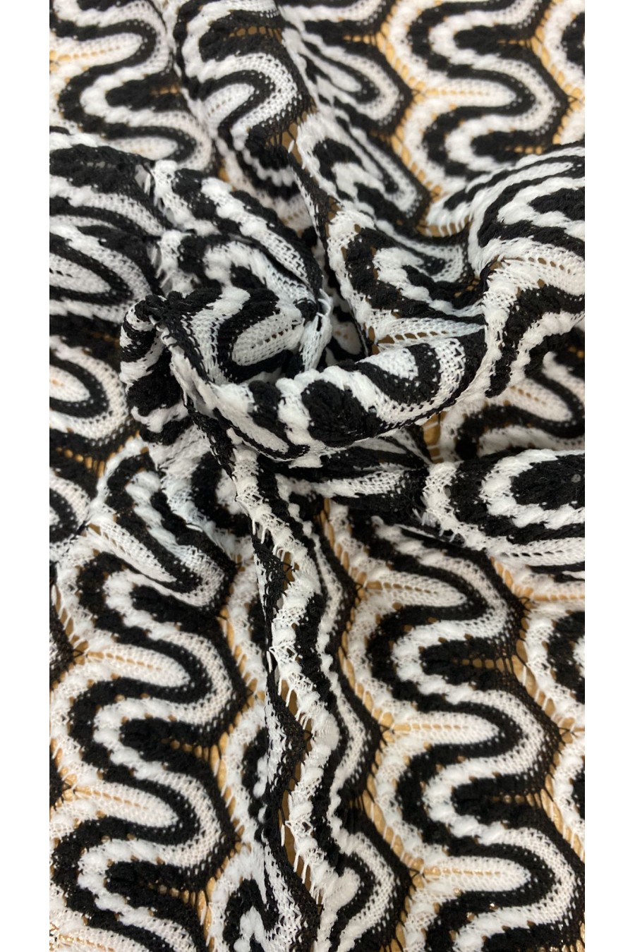 22466 KUMAŞ/YERLİ/LEZ/ÖRME/POLYESTER/KAHVE-BEYAZ/160 CM