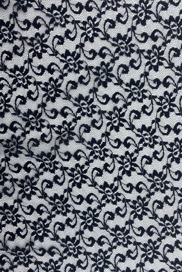 Siyah Polyester Dantel, Yerli, 150 cm