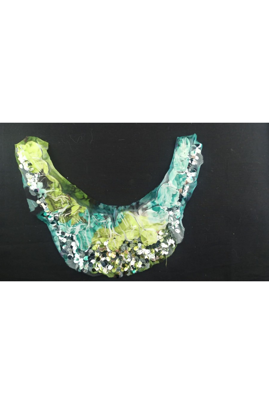 1829 YAKA/İTHAL/NAKIŞLI/POLYESTER/SÜZENELİ/PULLU/YEŞİL-MİNT