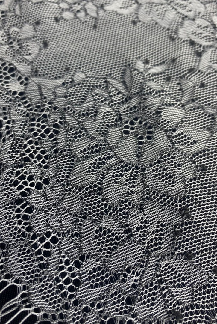 22967 DANTEL/İTHAL/BANT/PAMUK POLYESTER/KORDLU/SİYAH-BEYAZ/16 CM