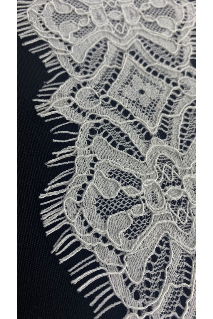 22970 DANTEL/İTHAL/BANT/PAMUK POLYESTER/KORDLU/BEYAZ/9 CM