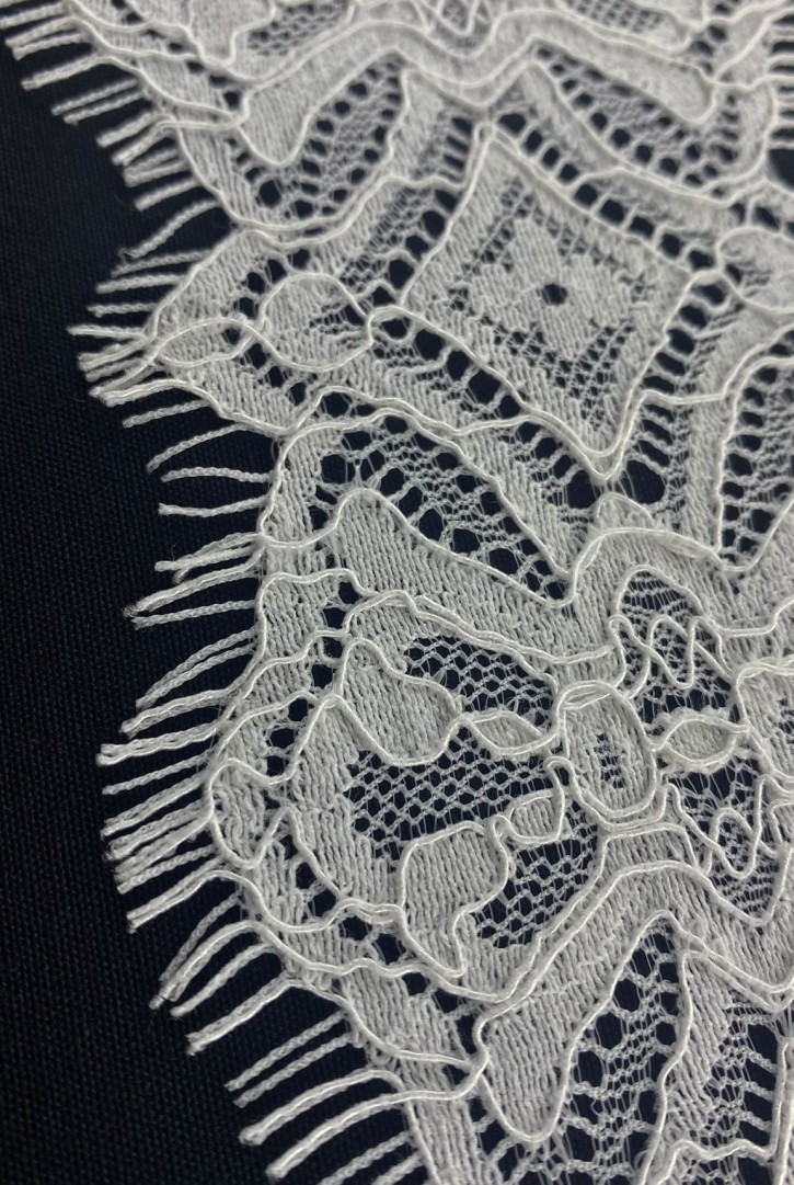 22970 DANTEL/İTHAL/BANT/PAMUK POLYESTER/KORDLU/BEYAZ/9 CM