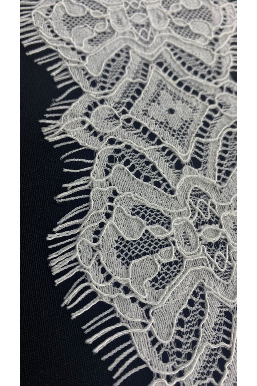 22970 DANTEL/İTHAL/BANT/PAMUK POLYESTER/KORDLU/BEYAZ/9 CM