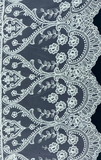 Ham Tül Üzeri Brode Bant, 25 cm