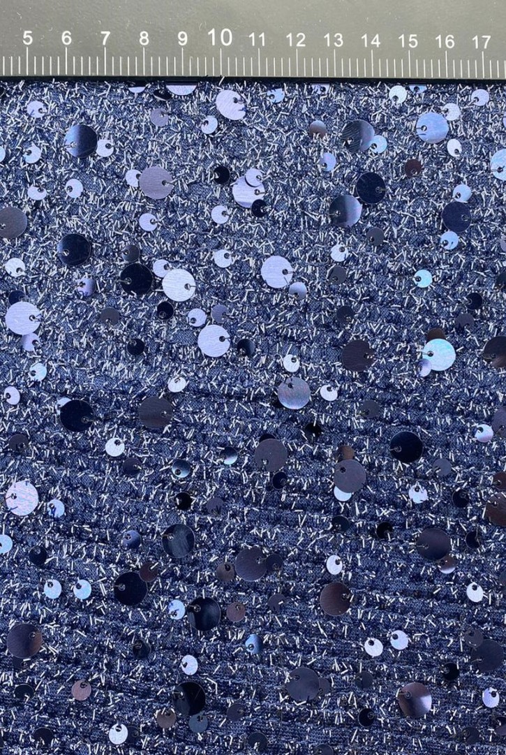 Lacivert Sakallı Payet Kumaş, Anali-Kızlı