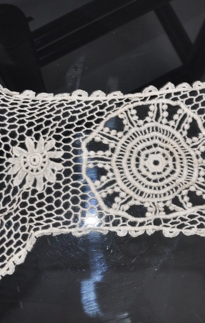 Pülsüz Ham Pamuk Yaka Brode