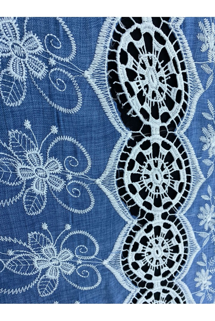 20954 BRODE/YERLİ/LEZ/POLYESTER/MAVİ/150 CM