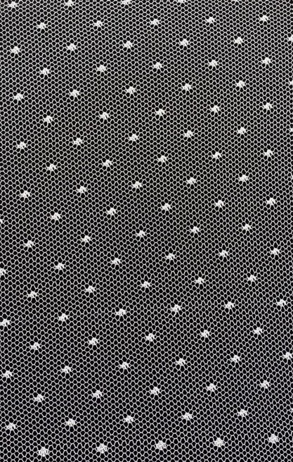 Ham Puantiyeli Tül Üzeri Polyester Dantel