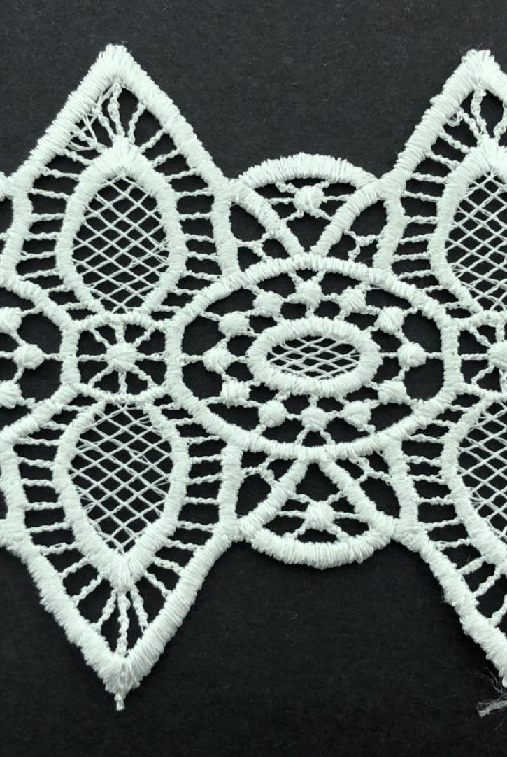 Parlak Ham Güpür Brode Bant, 10 cm