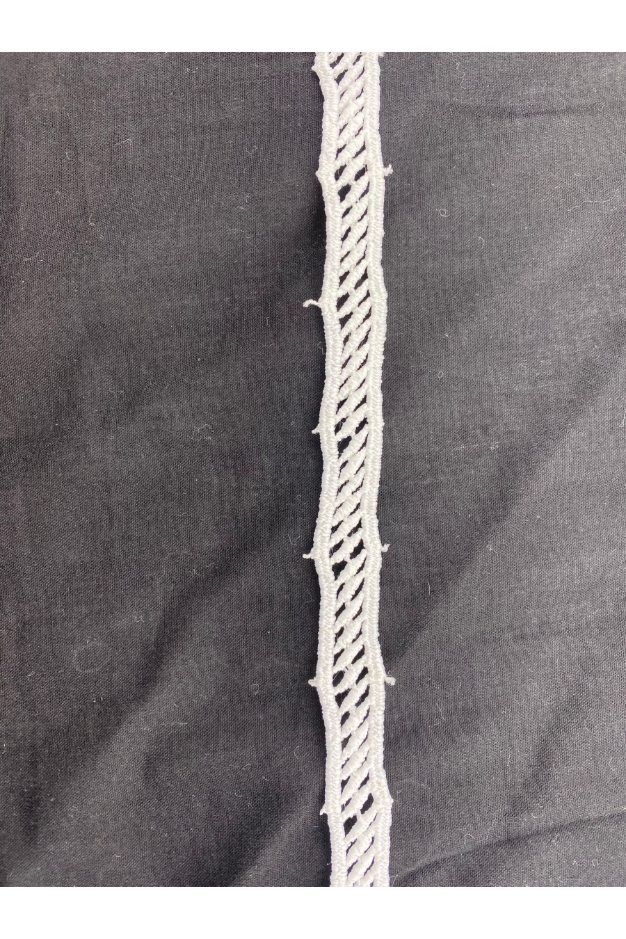 Ekru Mat Polyester Köprü Yöresel Nakışlı Kurdele - 1,5 cm