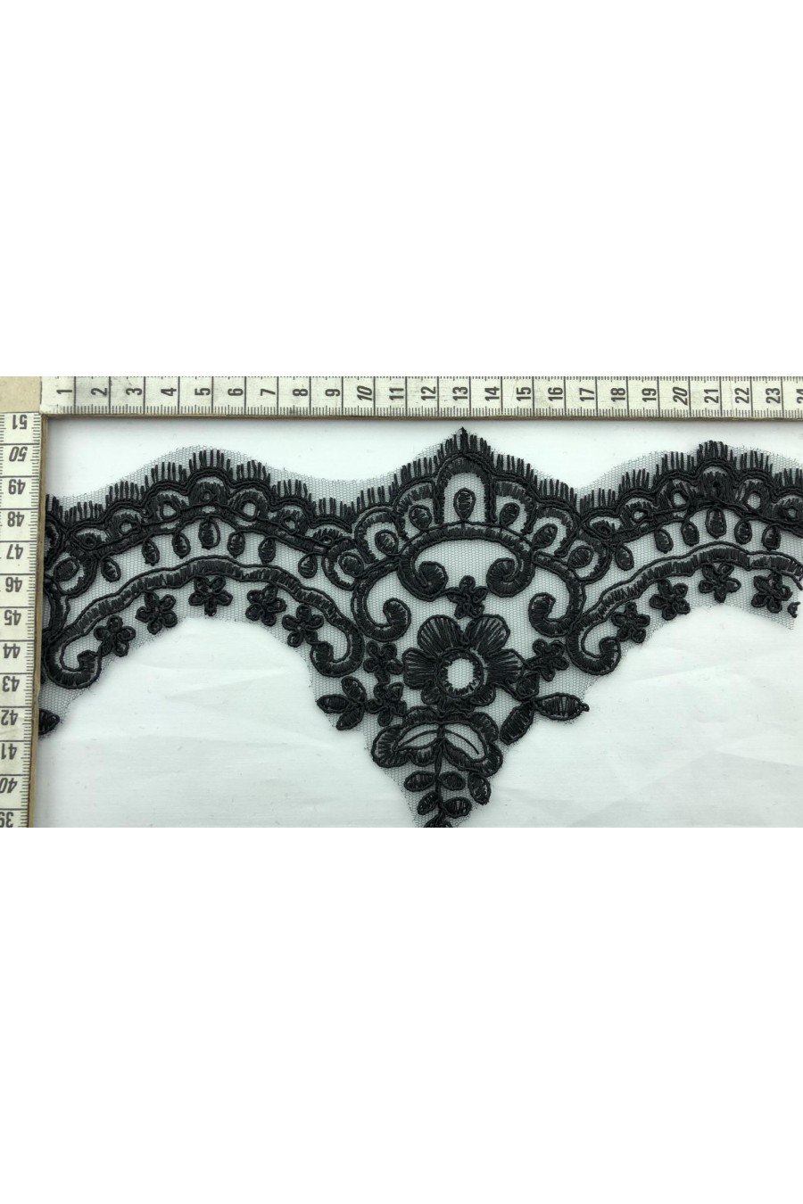 Düz Siyah Aplik Brode, Yerli Polyester