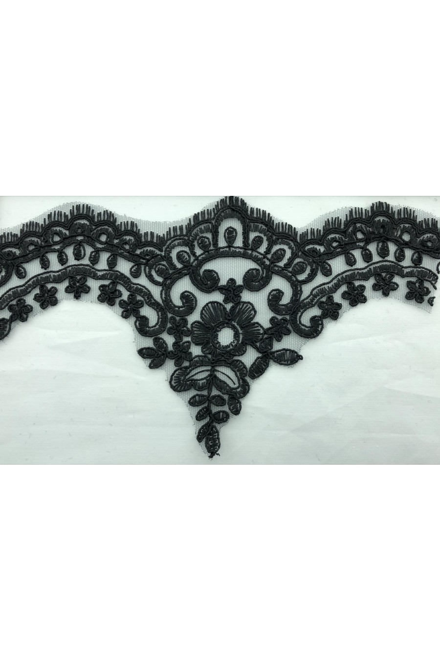Düz Siyah Aplik Brode, Yerli Polyester