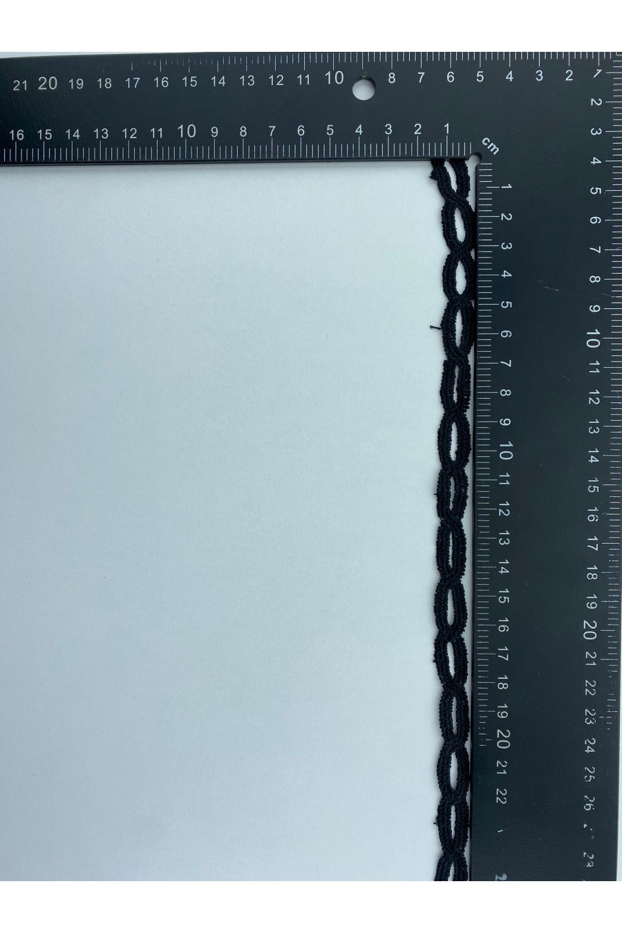 6001-METRE Siyah Mat Polyester Güpür Brode Bant