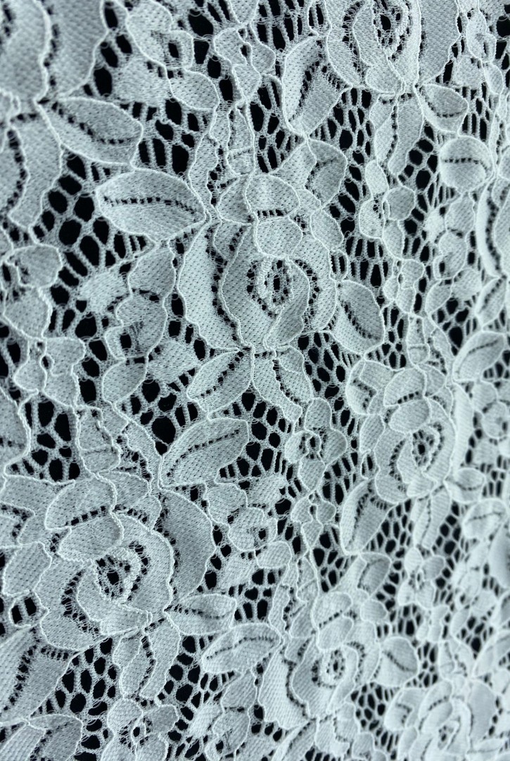 140 cm Fikseli Pamuk Naylon Dantel, İthal