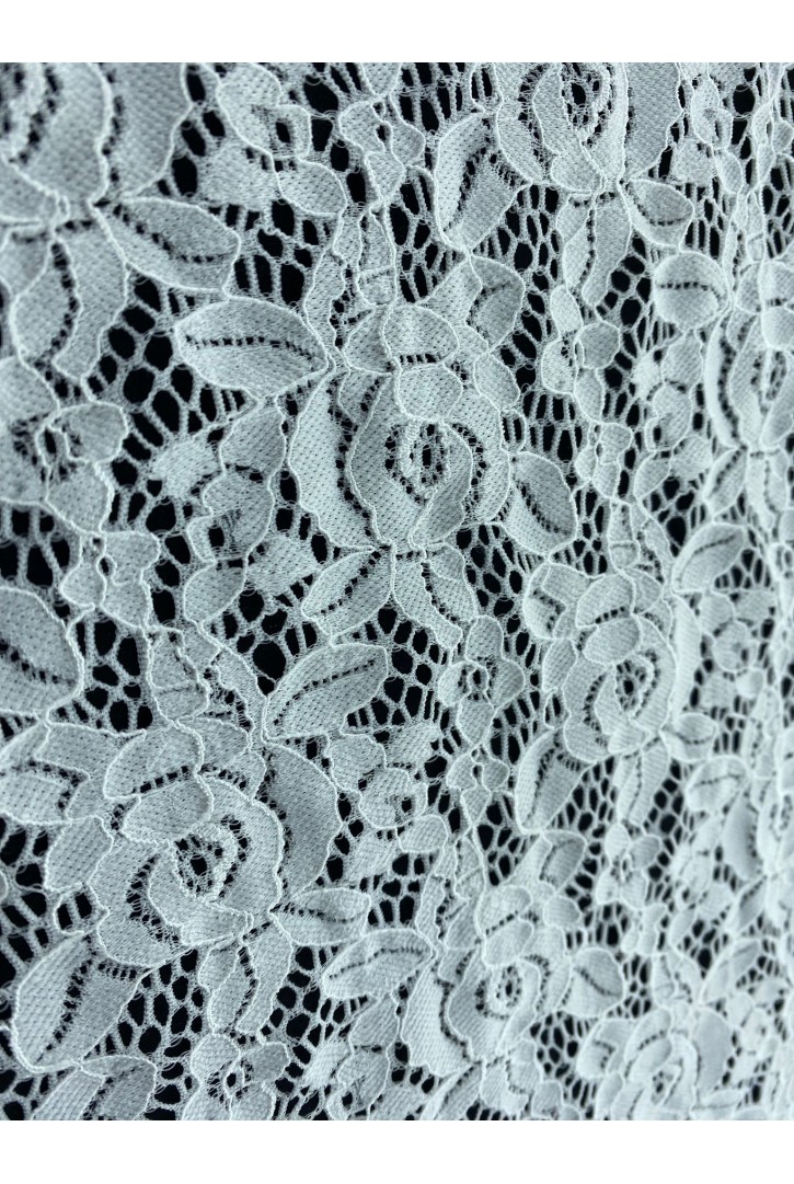 140 cm Fikseli Pamuk Naylon Dantel, İthal
