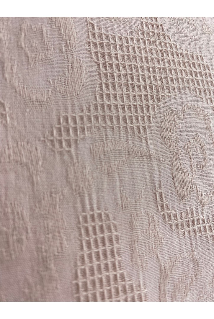 Rose Renk Armürlü İthal Pamuk Kumaş, 143 cm