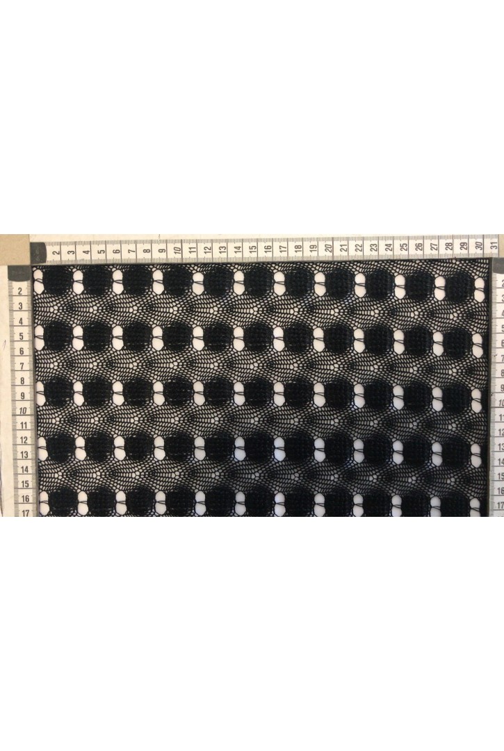 Siyah 150 cm Polyester Dantel, Yerli