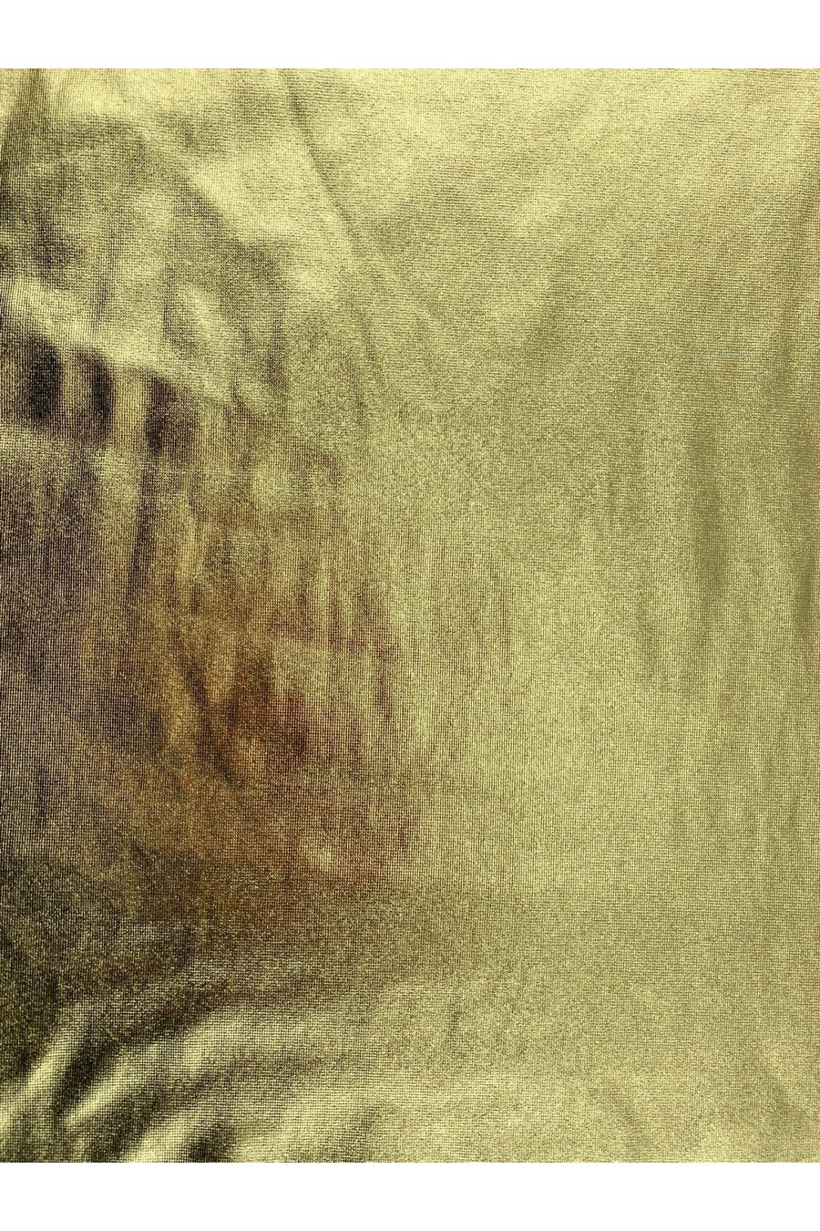 Gold Varak Baskılı Likralı Süprem Polyester Kumaş, 160 cm