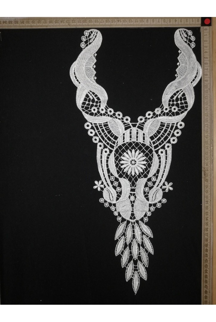 Parlak Polyester Ham Brode Yaka