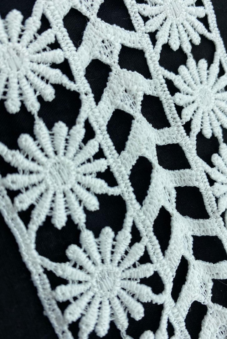 Mat Polyester Ham Yerli Güpür Brode Bant