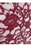 6619-KG Bordo Kordlu Yerli Dantel Kumaş - Polyester, 150 cm