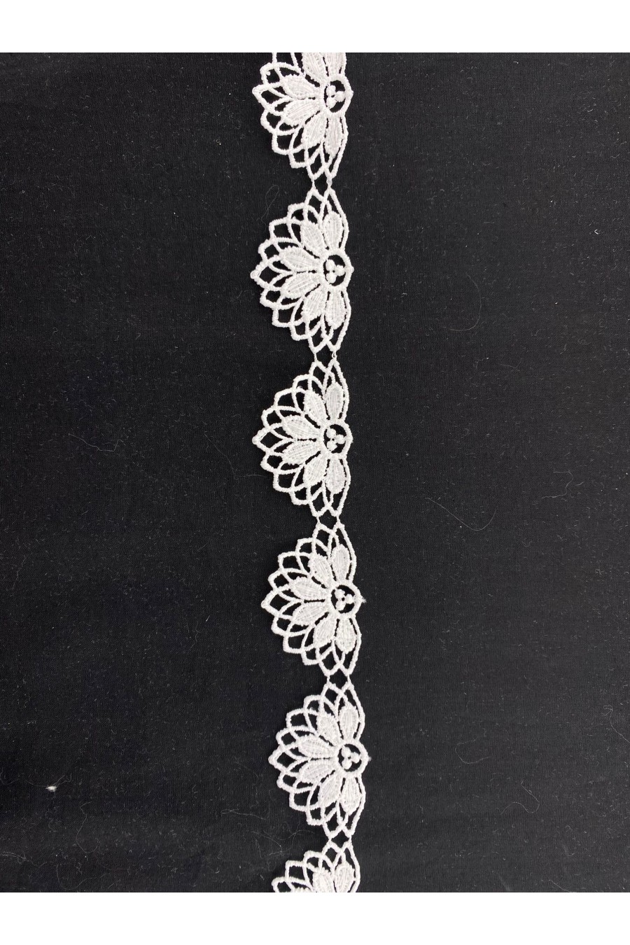 Beyaz Mat Polyester Güpür Brode Bant