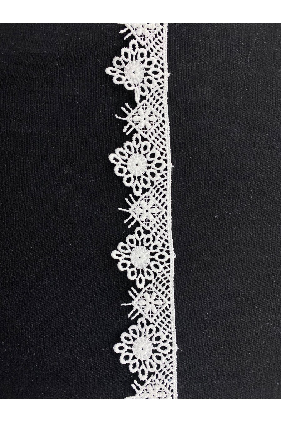 Beyaz Mat Polyester Güpür Brode Bant