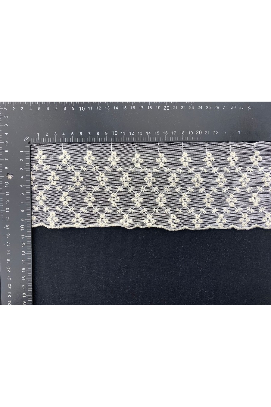 Pamuklu Tül Üzeri Brode Bant, Ham