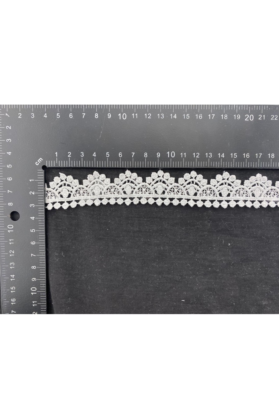 Gümüş Lurex Güpür Brode Bant, B Kalite, 3 cm