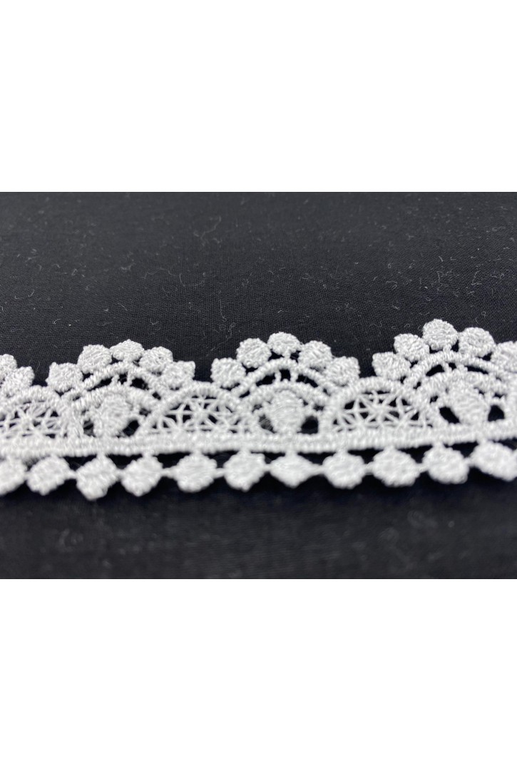 Gümüş Lurex Güpür Brode Bant, B Kalite, 3 cm