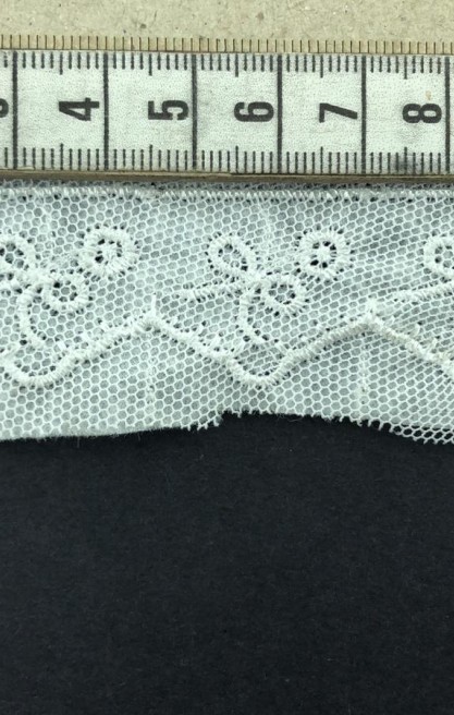 Parlak Ham Tül Brode Bant