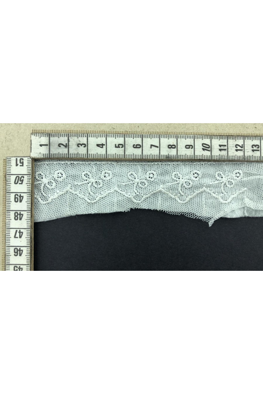 12063-METRE Parlak Ham Tül Brode Bant