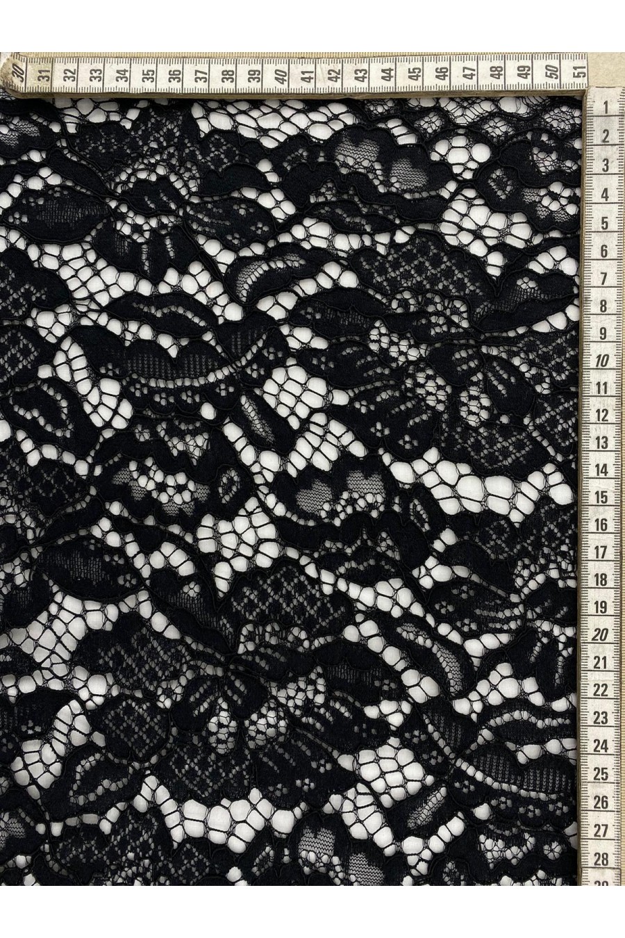 Siyah Renk Pamuk Naylon İthal Dantel, 135 cm