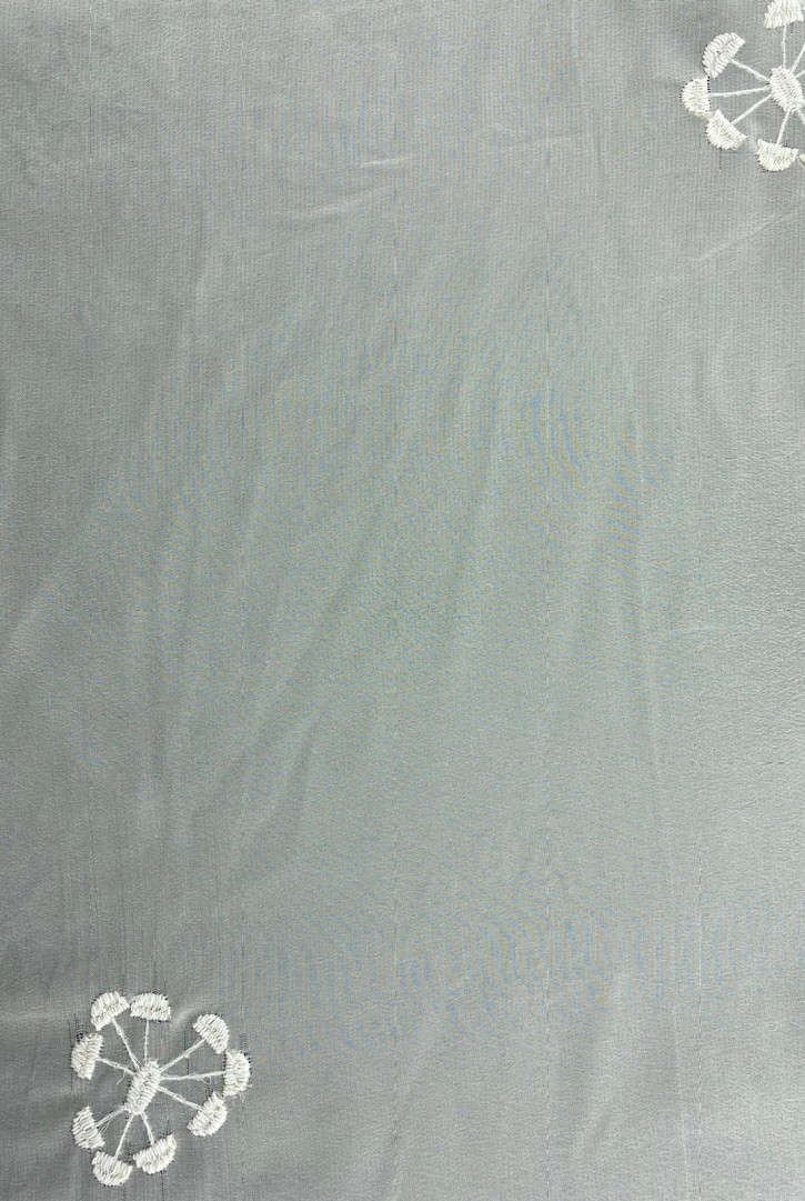 Çift Su Yollu Şifon Brode, Bej Zemin Krem İpli