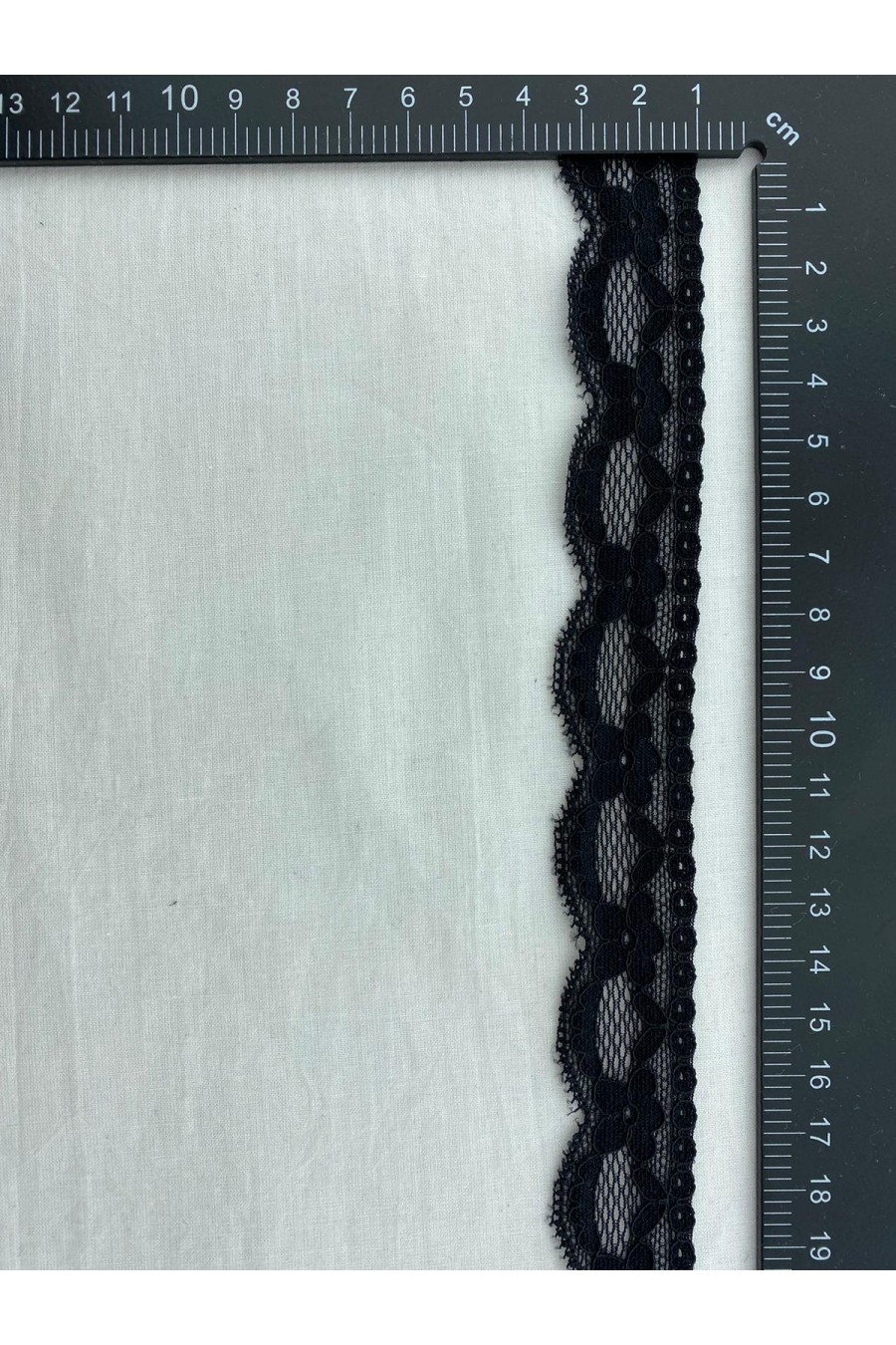 2,5 cm Siyah Likralı İthal Dantel Bant