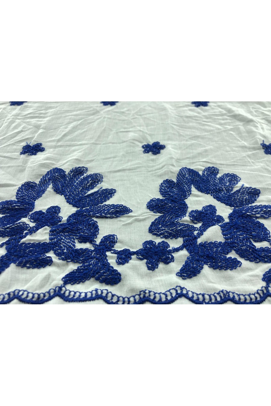 Kasar Zemin Üzeri Mavi İpli Lez Brode Vual