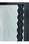 Siyah Likralı Polyester Dantel Bant, İthal, 4,5 cm