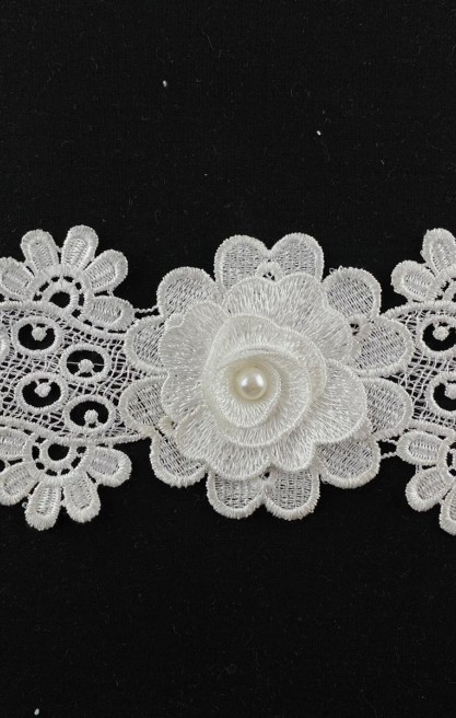 7,5 cm Ham Parlak 3 Boyutlu Güpür Bant, İthal